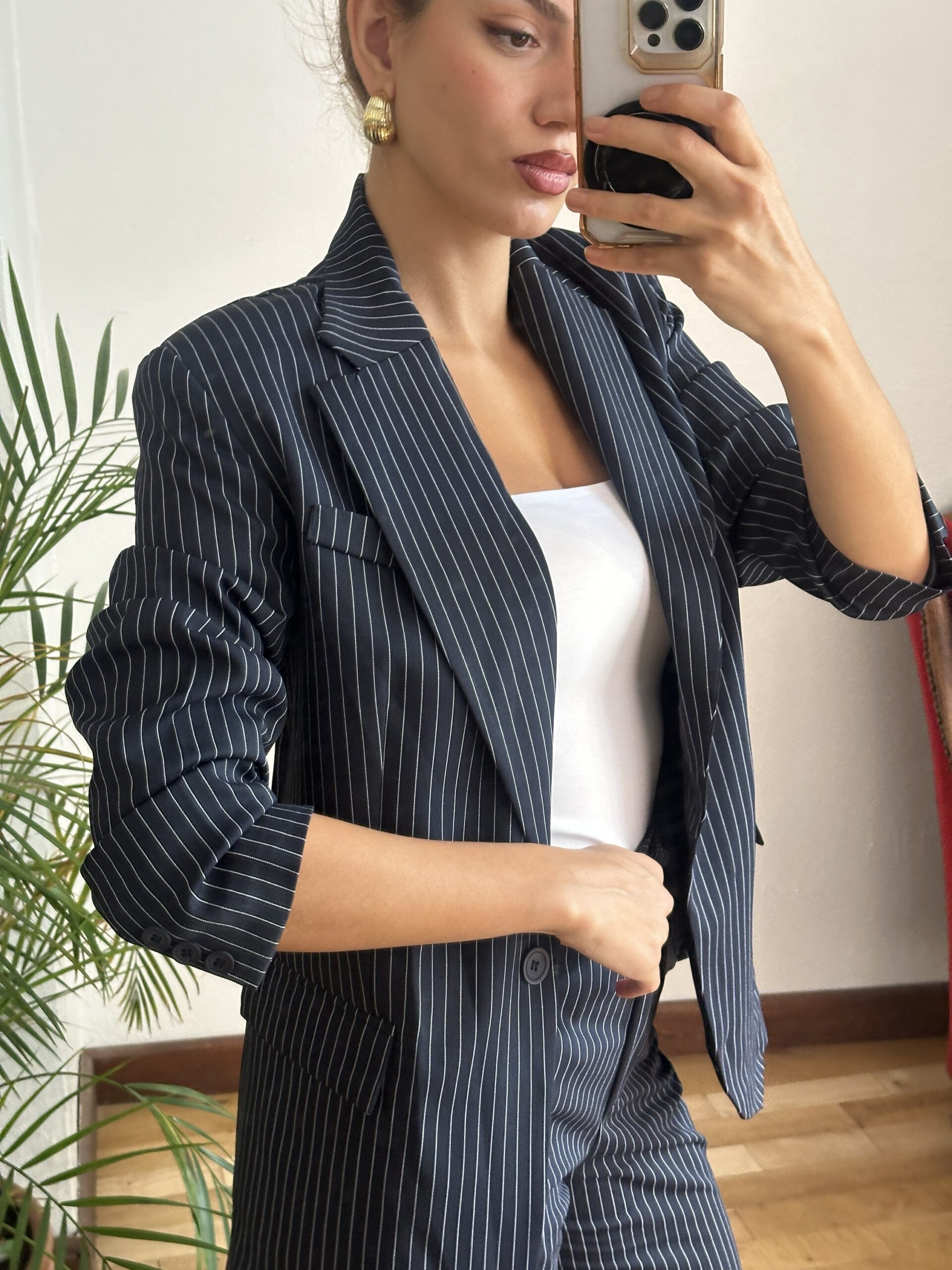 Lacivert Çizgili Takım - Görsel 2