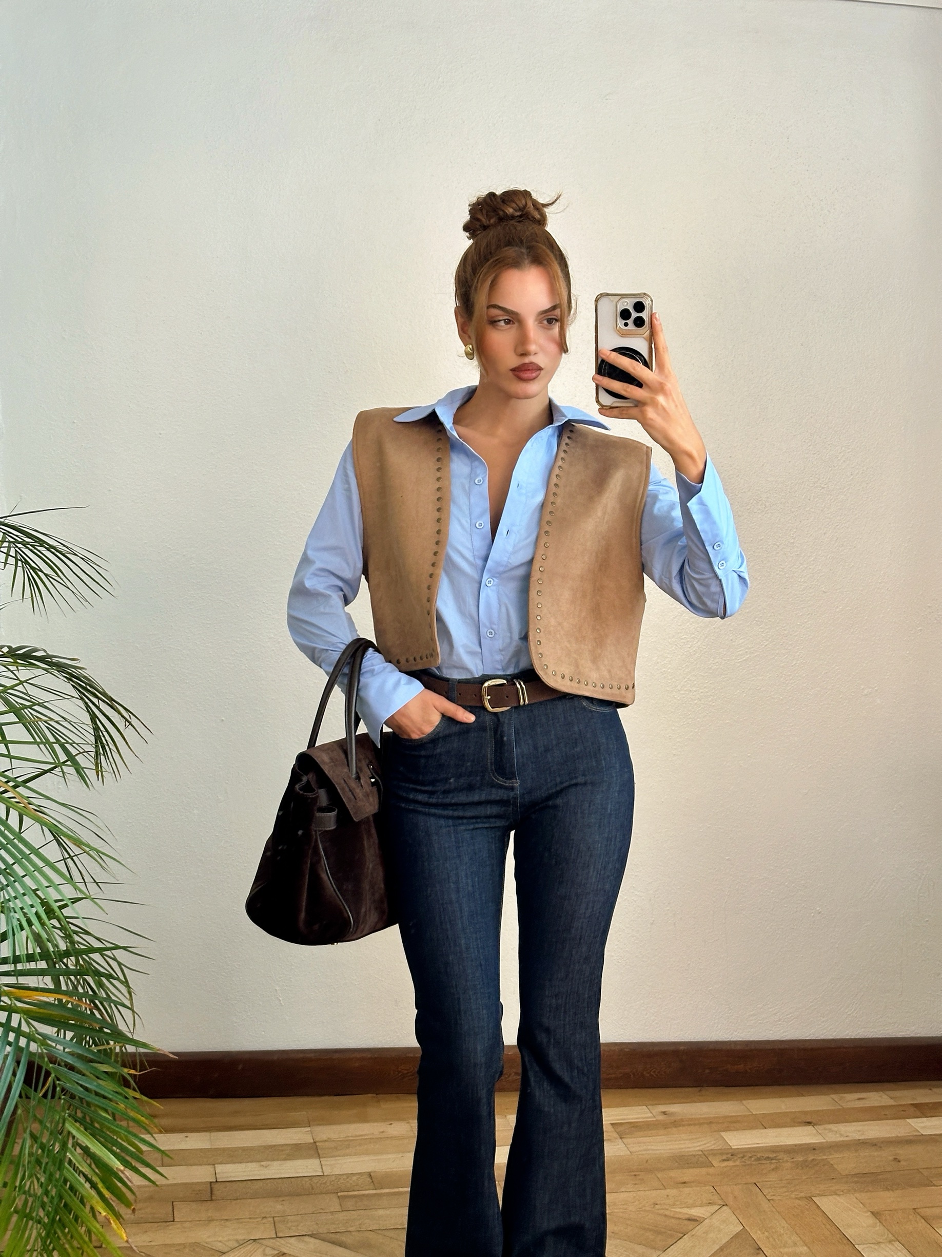 Lacivert Taşlamalı İspanyol Jean - Görsel 2