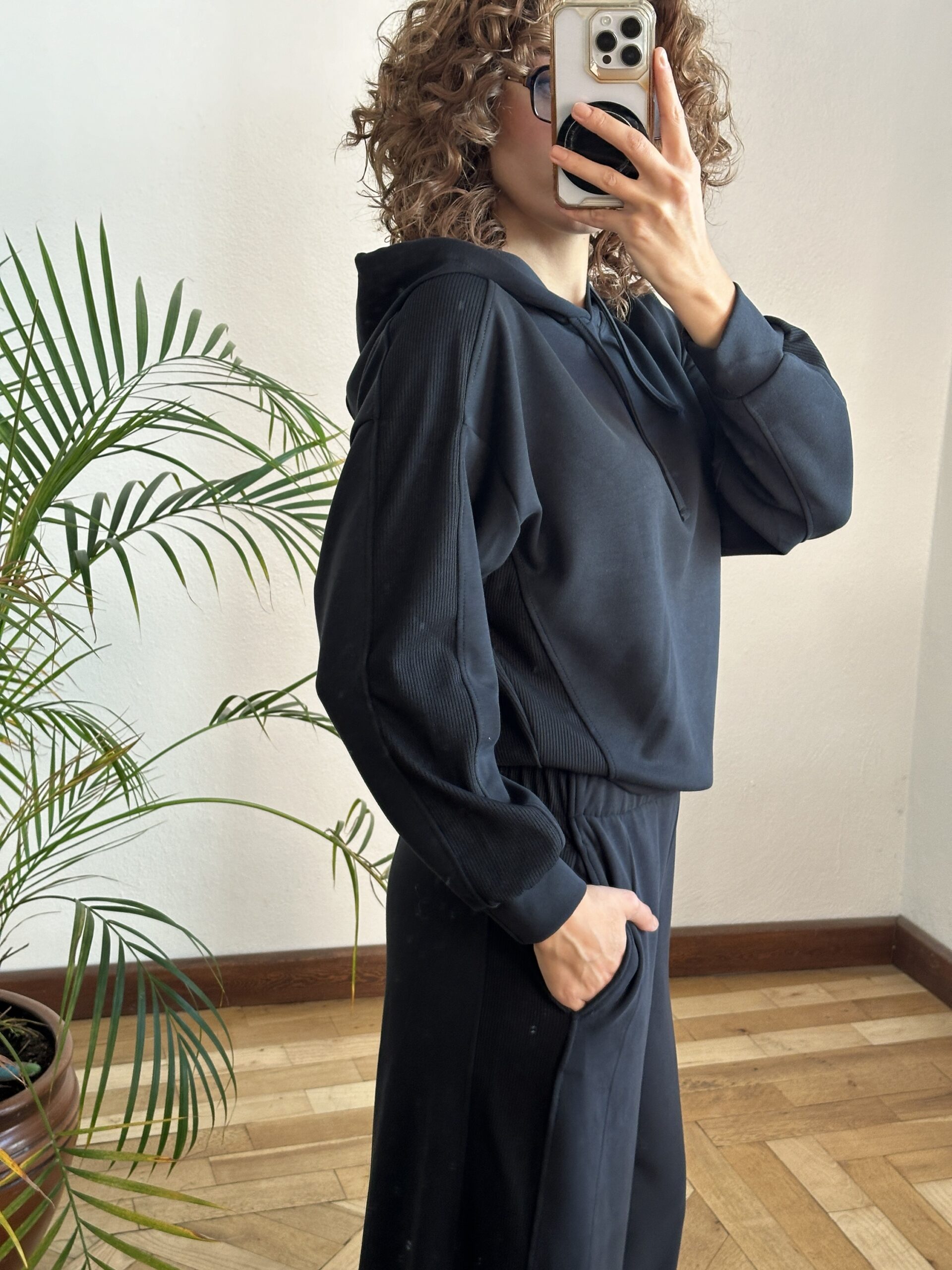 Siyah Modal Takım Eşofman - Görsel 2