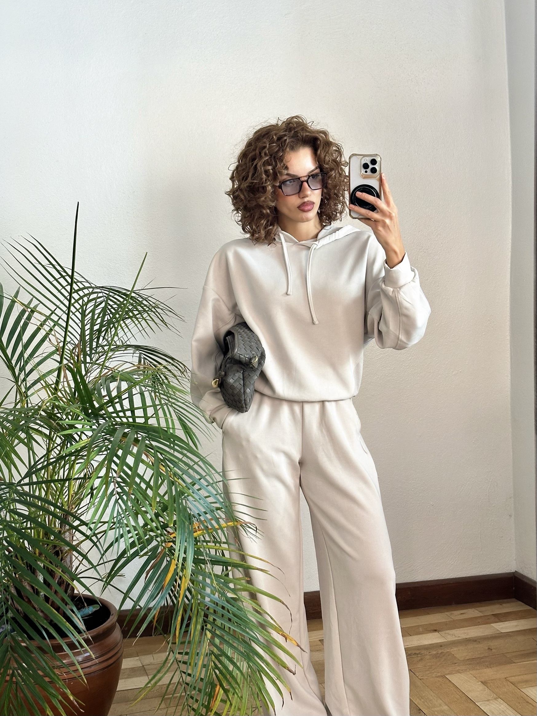 Ekru Modal Eşofman Takım