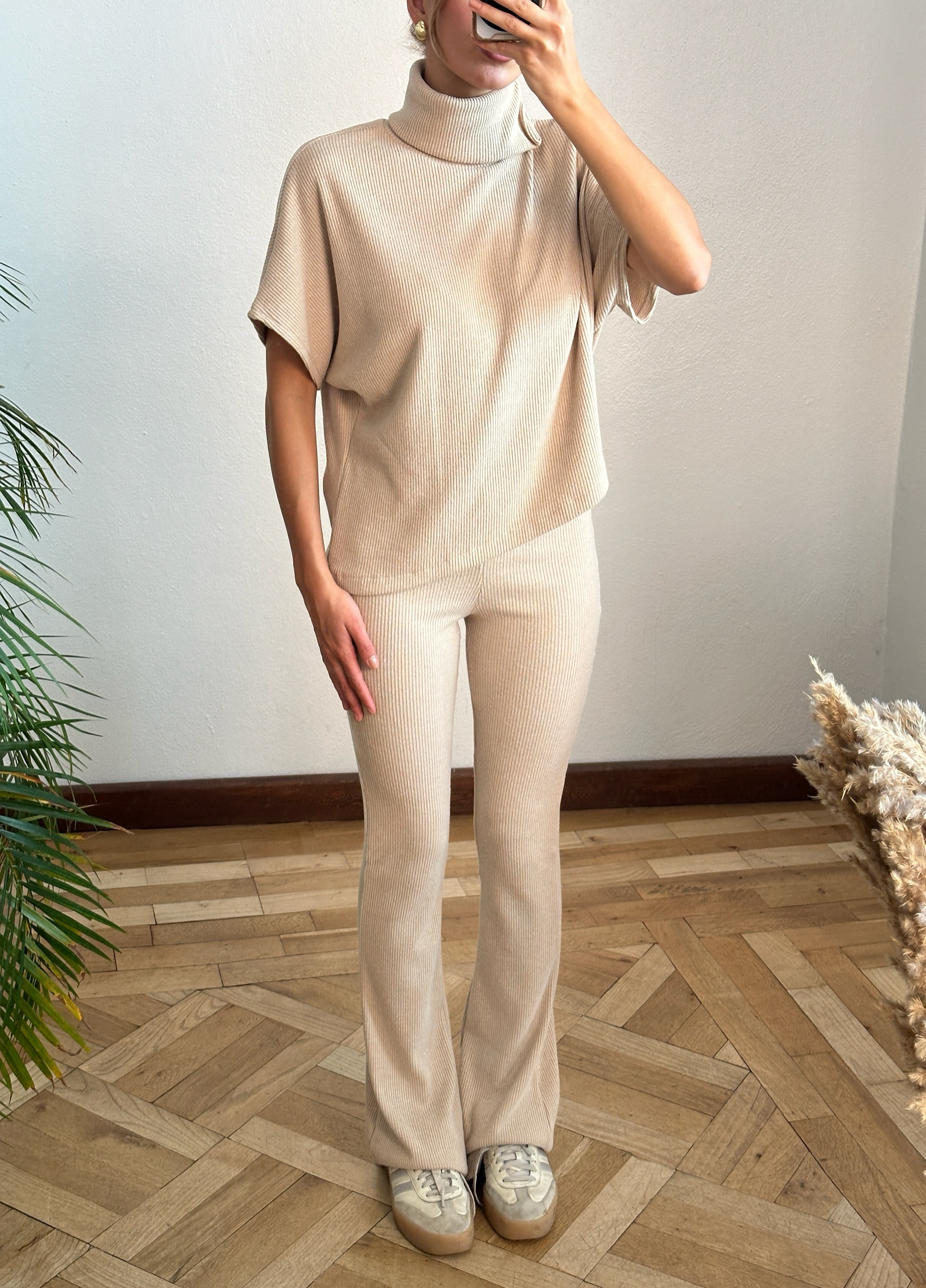 Bej Örme Triko Takım - Görsel 6