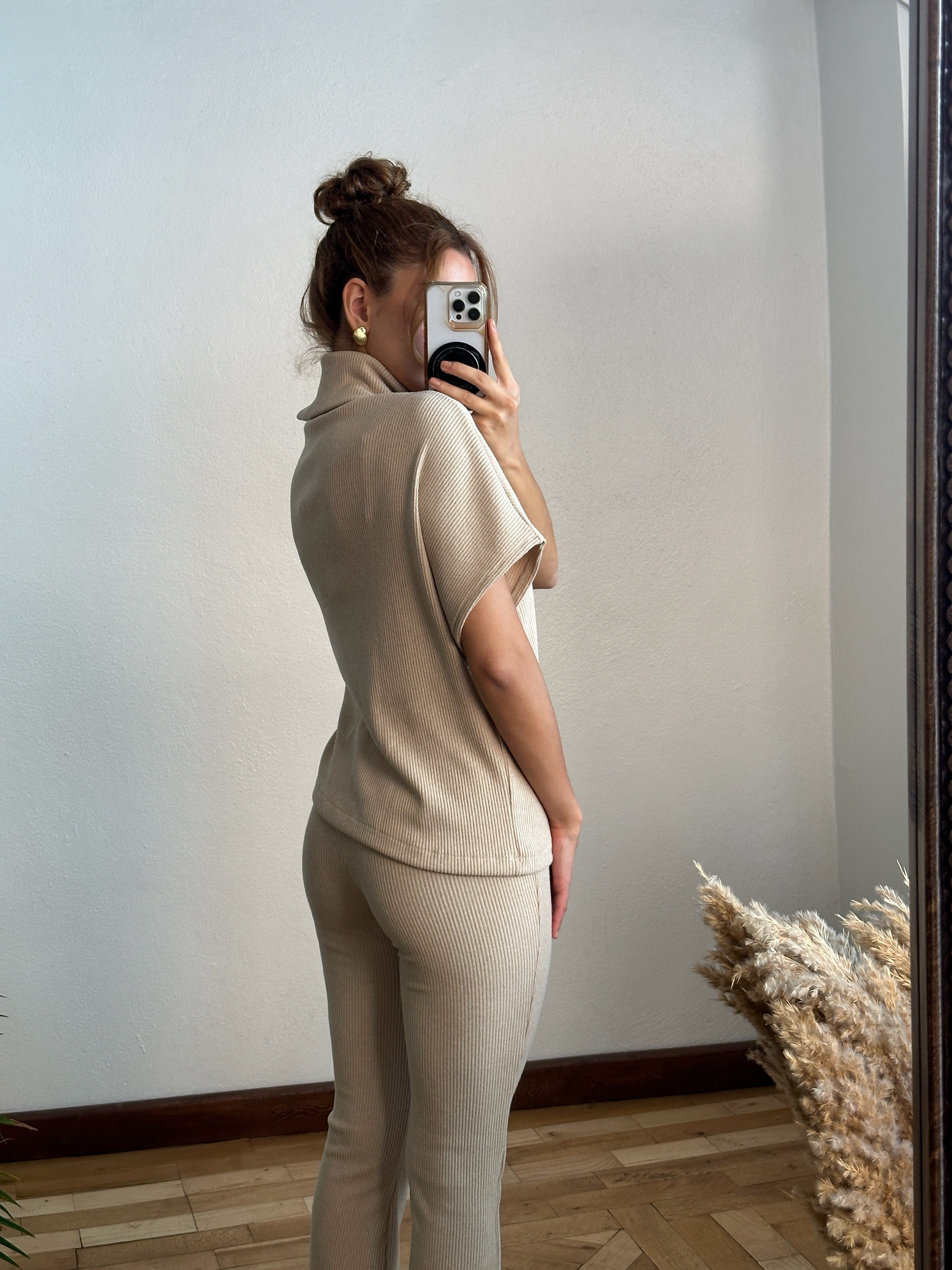 Bej Örme Triko Takım - Görsel 5