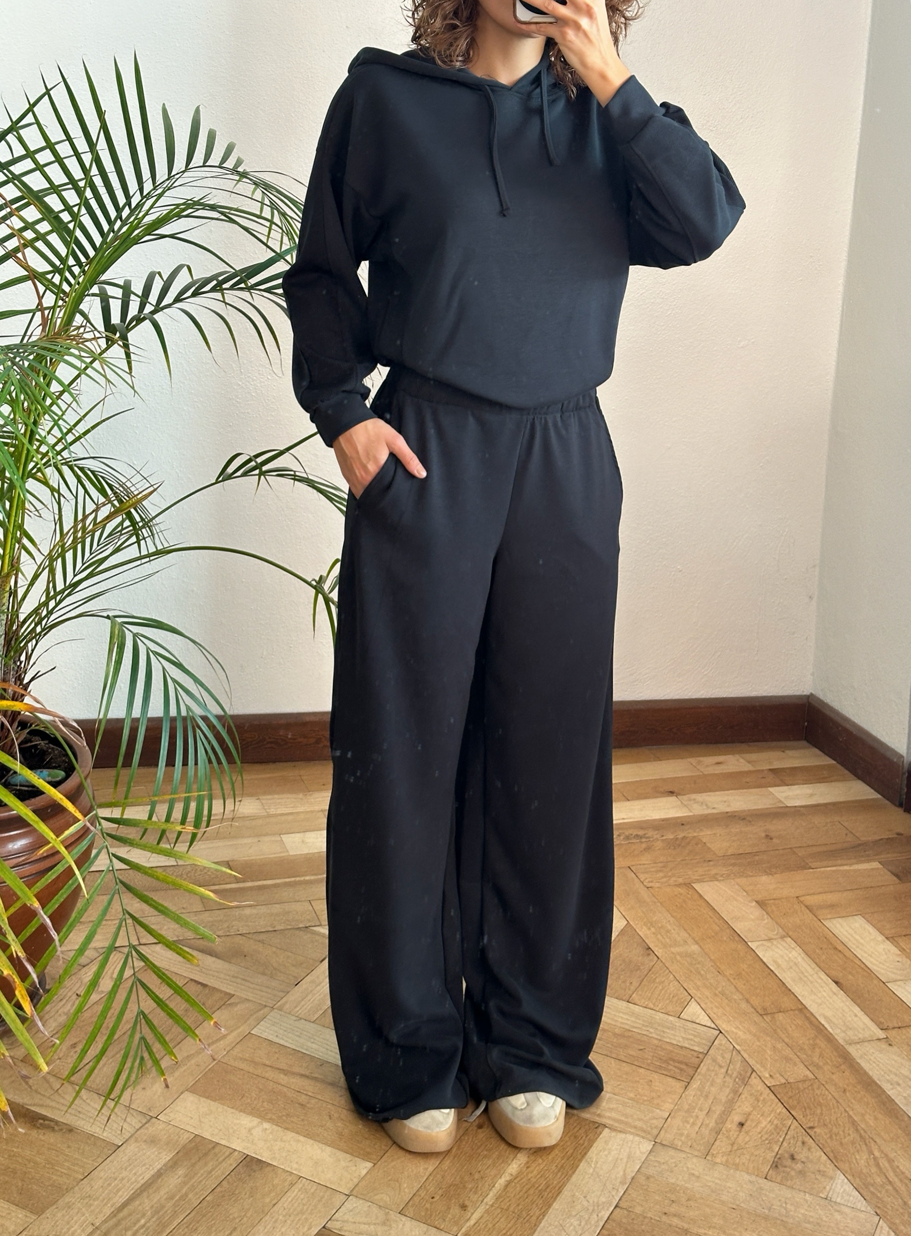 Siyah Modal Takım Eşofman - Görsel 3