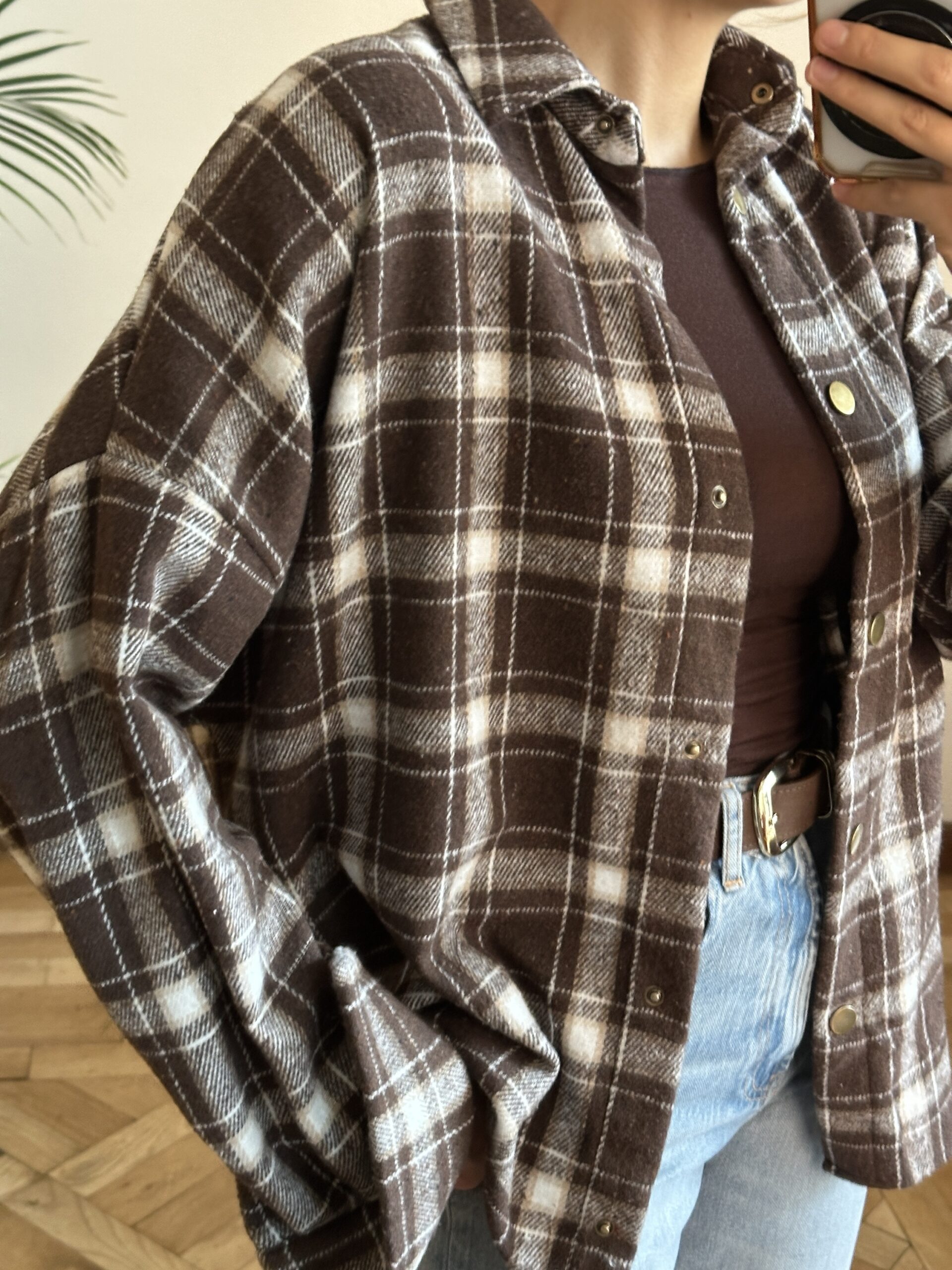 Kahve Kareli Oduncu Gömlek - Görsel 2