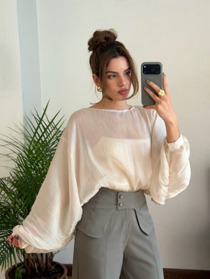 Yarasa Kol Organze Bluz